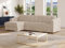 Vente-unique-Eckschlafsofa mit Matratze - Ecke wechselbar - Strukturstoff - Beige - Liegefläche 140 cm - Matratze 14 cm - DARIELO