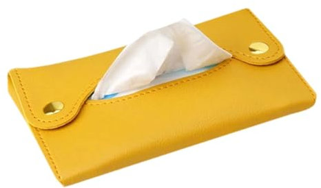 Supporto per sacchetti di stoffa – Elegante porta fazzoletti in resistente contenitore in pelle sintetica per carta igienica con scatola integrata per tovaglioli in tessuto MU