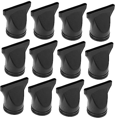 WRITWAA 12pezzi Ugelli Asciugacapelli Nero Riutilizzabili Beccuccio Styling Per Capelli Lisci Strumento Parrucchiere Resistente Alte Temperature Per Casa e Salone