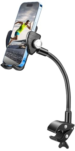 EEEKit Supporto universale per telefono da manubrio per sedia a rotelle, supporto per microfono, bici da ciclismo, compatibile con smartphone da 4,7 a 7 pollici