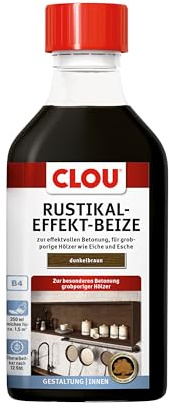 CLOU Rustikaleffekt-Beize Dunkelbraun – für Eiche & Esche – 250 ml