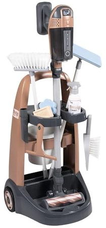 Smoby toy cleaning trolley with handheld vacuum cleaner and accessories