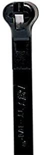 ABB Nylon 66 Kabelbinder Kabelbinder Schwarz 2,3 mm x 202mm, Packung a 1000 Stück