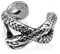 Bungsa Ohrklemme Schlange Snake Ear Cuff (Modeschmuck für Damen Conch Fake Piercing Rhodium silber Ohrstecker Ohrringe Ohrschmuck Ohrklemmen Frauen Herren Mode)