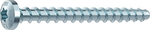 Viti di ancoraggio cemento, Heco multi-monti, testa rotonda, d7.5, L50, n. 100, Ref 37132