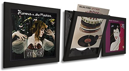 PLAY AND DISPLAY Art Vinyl, Schallplattenrahmen, Wechselrahmen, Album Cover, UV-Schutz, 3er-Set, schwarz