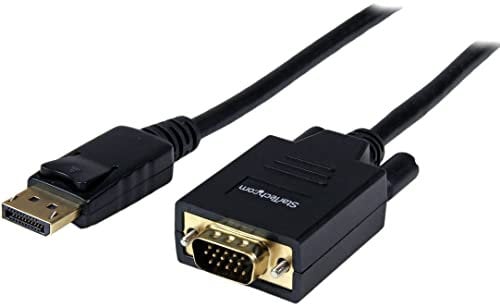 StarTech.com Câble DP vers VGA de 1,8 m - 1920 x 1200 - Câble/Cordon Adaptateur Convertisseur Vidéo Actif DP++/1.2 (DP) Mâle/VGA Mâle d'Ordinateur Portable vers Vidéoprojecteur (DP2VGAMM6)