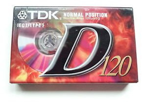 TDK D120 Kompaktkassette, 120 Minuten, 1 Stück