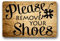 Custom Machine-washable Door Mat Please remove your shoes Indoor/Outdoor Doormat 23.6(L) x 15.7(W)