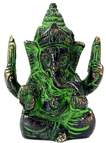 GURU SHOP Messingfigur Statue 6 cm - Motiv 8, Grün, Skulpturen & Statuen