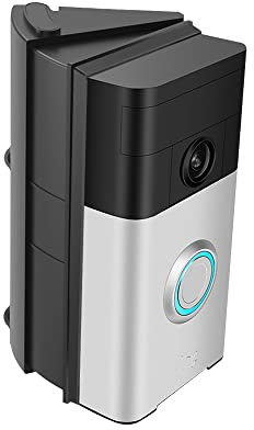 HOMONO Waterproof Adjustable 30 to 55 Degree Angle Mount for Ring Video Doorbell 1st and 2nd Angle Adjustment Adapter Mounting Plate Bracket Wedge Kit (Doorbell NOT Included)