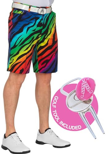 Royal & Awesome Wild Ones Patterned Mens Golf Shorts, Wild Ones, 42inches Waist - 106 Cm