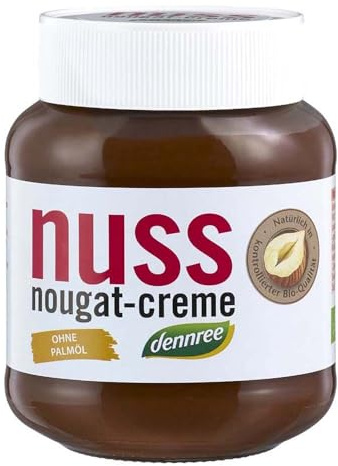 dennree Nuss-Nougat-Creme mit 13% Haselnüssen (400 g) - Bio