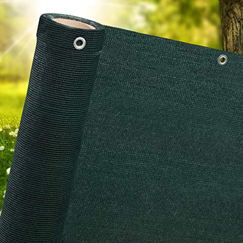 Pro-Tec 220gsm Garden Fence screening Privacy Screens Balcony Windbreak Netting 95% Shade Green Black Brown 1.5m x 10m FREE 8 Bungees 50 Zip Ties Included