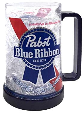 Silver Buffalo Pabst Blue Ribbon Bierkrug mit blauem Band, 473 ml