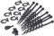 Hering Zelthering - 30 cm lang - Schraubhering Spiralhering Nagel Zeltnagel Zeltpflock Bodennagel Erdspieß Camping Zubehör - Harter oder weicher Boden - 8 Stück Heringe Zelt Nägel Outdoor Set schwarz