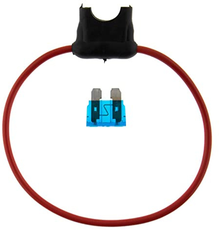Lumonic 10x KFZ Sicherungshalter mit 25cm Kabel I 15A KFZ SIcherungshalter Flachsicherung I Auto Sicherungshalter, Flachsicherungshalter