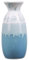 Blumenvase Steinzeug 25 cm weiß / blau hoch Dekoration Glamourös Modern Chalcis