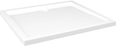 vidaXL Piatto Doccia in ABS Rettangolare Bianco 80x90 cm