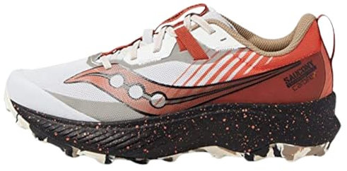 Saucony Mens Endorphin Edge Trail Running Shoe, Fog/Zenith, 8
