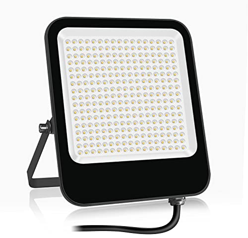 Tayire 200W LED Strahler Außen Warmweiß 3000K, LED Fluter Superhell 20000LM Scheiwerfer Flutlicht IP65 Wasserdicht Outdoor Sicherheitsleuchte für Hinterhof, Auffahrt, Garage, Flur, Garten
