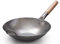 Craft Wok Flacher handgehämmerter Karbonstahl Pow Wok mit Holz- und Stahlgriff (30,5 cm, flacher Boden) / 731W316-30,5 cm