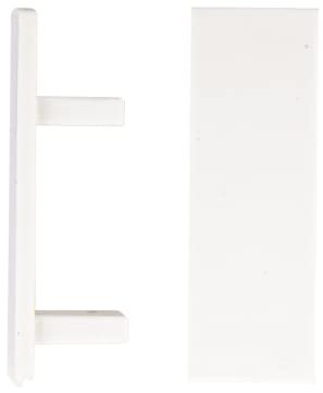 Mardom Endstück für Vorhangschiene (2 Stk) - Montage Zubehör für Gardinenschiene - aus PVC Kunstoff - 1-laüfig - Endkappe für Abschluss des Innenlaufschiene