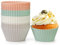 Spesh Lot de 24 Moules à Cupcakes en Silicone, Moules Muffins en Silicone Individuel Moules à Pâtisserie Réutilisables, Durables et sans BPA(Gris+Beige+Vert+Rose)