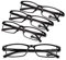TERAISE 4PCS lunettes de lecture,lunettes anti lumiere bleue homme, légères et confortables pour lunette de lecture homme et femme, robustes lunette de vue ordinateur, étui à lunettes inclus(1.5X)