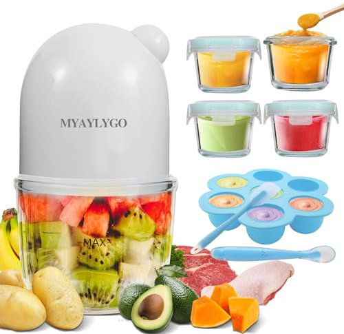 Babynahrungszubereiter, verbessertes 14-in-1-Küchenmaschinenset für Babynahrung und Pürees, Obst, Gemüse, Fleisch, Babynahrungs-Mixer, Baby-Essensbedarf, Essentials für Babypartys, Geschenk-Set