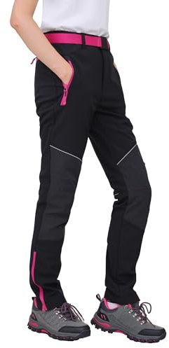 WORK IDEA Damen Outdoor-Hose für anspruchsvolle Wanderungen - Wasserdichtes Material, elastische Passform, Winterwärme, Kontrastfarben-Reißverschlüsse und mehr