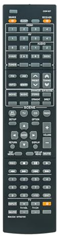 AULCMEET RAV334 WT92700 Telecomando Sostituzione per Yamaha Audio Receivers RX-V467 RXV467 RX V467