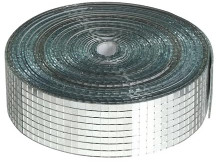 Tesselles mosaique 1 rouleau mosaïque auto-adhésive carreaux de mosaïque carreaux de mosaïque miroirs miroirs en mosaïque for la mode Mosaique verre (Color : Silver)