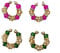 Set of 2 Pair Designer Bangles Goddess Set for Ganesh G/Laddu Gopal/Devi Maa/Radha Krishna Haar Sringar Set Deities jewellary Set for All God Idol Statue Festival(Size:-0,Color:-Purple & Green)