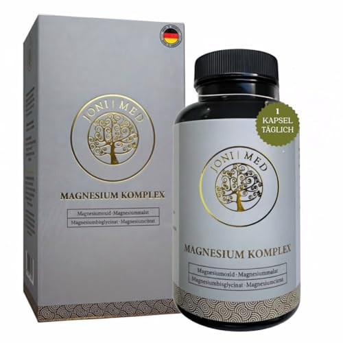 JONI | MED Magnesium Komplex – 4 Magnesiumverbindungen für Muskeln, Nerven & Energie – hoch bioverfügbar – 1× täglich – 90 Kapseln für 3 Monate