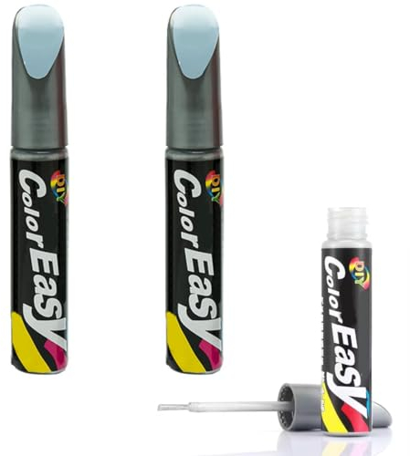 Tomedeks 2 Stück Lackstift Silber Metallic, auto lackstift silber, Lackstift Auto, Lackstift Grau, Kratzer Entferner Auto, Autokratzer-Reparaturpaste (Silber)