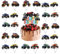 25 Stück Tortendeko Auto,Deko Geburtstag Monster Truck,Junge Party Topper,Hot Kindergeburtstag Kuchen Decoration,Geburtstagsdeko Trucks Dekoration,für Birthday Cake Muffin Cupcake Autos Dekorationen