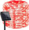 DINOWIN Solar Lichterkette Aussen 5M 50LED Wasserfest Weihnachten Außenlichterkette 8 Modi Lichterschlauch für Garten, Balkon, Terrassen, Weihnachten, Hochzeiten, Bäume (Rot)
