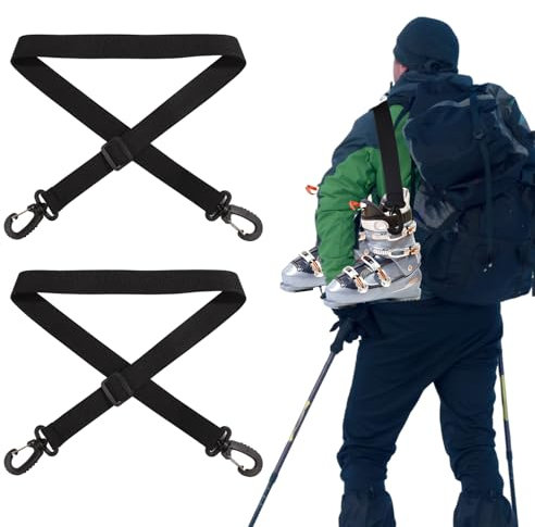 2pcs Sangles Transport Ski Portables, Sangles de Transport de Ski Sangles d'Épaule pour Sac Ski Sangles Transport Chaussures Ski Sangles d'Épaule pour Ski Sangles de Patins à roulettes