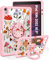 SurgeCraft for for iPad 10th Generation/ A16 Case 11th Generation Case - Women Cute Girls with Pencil Holder & Stand Clear Cover Girly Plant Kawaii Protective Hard Cases for iPad 11th 11 Inch 2025
