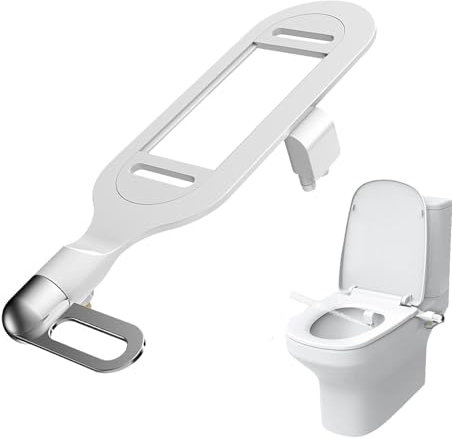 Adjustable Bidet Attachment, Non-Electric Bidet Sprayer, Double-Nozzle Toilet Bidet, Toilet Sprayer Bidet System, Comfort Bidet Seat Sprayer, Easy Install Bidet for Toilets