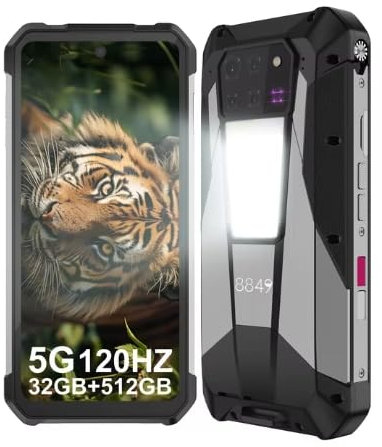 KFRNXNEWQ 8849 Tank 3 Pro 5G Projector Phone 32GB RAM 512GB ROM Cell Phone 23800mAh 120W Fast Charger 200MP Camera Dual Sim