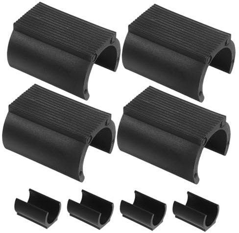 WATIIFUFU Lot De 8 Embouts De Pieds De Chaise en Plastique Noir avec Ouverture en U Patins AntidéRapants Et Silencieux Protection pour Sols CarreléS Meubles