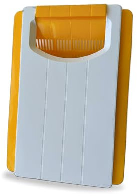 Tagliere Da Lavello in Plastica, 2 in 1 Taglia e Scola, Tagliere Multifunzione da Lavandino, Lavabile il lavastoviglie, Made in Italy