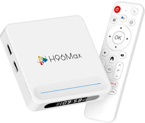 Android 14.0 TV Box 2025, LEFFOT H618 Plus 4K Ultra HD Smart TV Box with HDR10, 4GB RAM + 32GB ROM, 2.4G & 5G Dual-Band WiFi 6, BT 5.0, Voice Control, Allwinner H618 Quad Core Arm Cortex A53