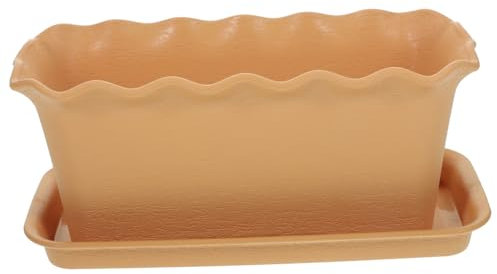 Happyyami Rechteckiger Blumenkasten Für Fensterbank Garten Balkon Kunststoff Pflanzgefäß Mit Ablauflöchern Und Untersetzer Atmungsaktiv Und Vielseitig Für Gemüse Blumen Sukkulenten