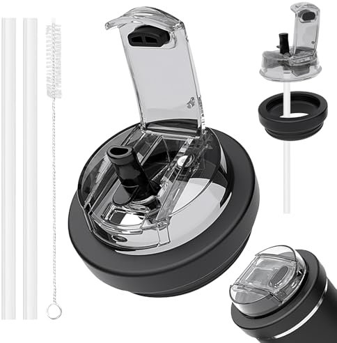Healife Trinkflasche strohhalm - Ersatz-Deckel Set für Edelstahl Trinkflaschen - passend für 500ml, 650ml, Trinkflasche edelstahl 750ml, 1000ml