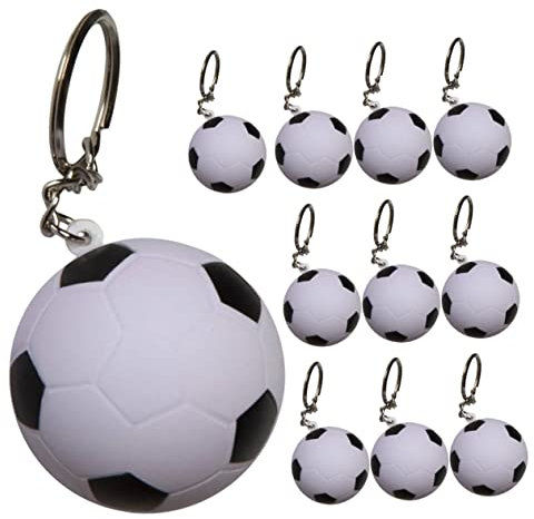 OSALADI 10Pezzi Penne Retrattili con Portachiavi Calcio Gadget Divertenti per Regali e Decorazioni per Chiavi