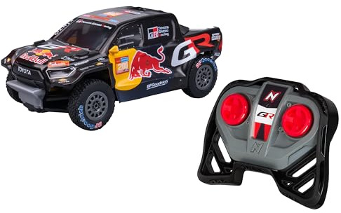 Nikko Voiture RC Toyota Gazoo Racing Dakar 2024 Moraes – Échelle 1:18 – Télécommande 2,4 GHz, Phare LED, Vitesse 9 km/h, Portée 40 m – Dès 6 Ans