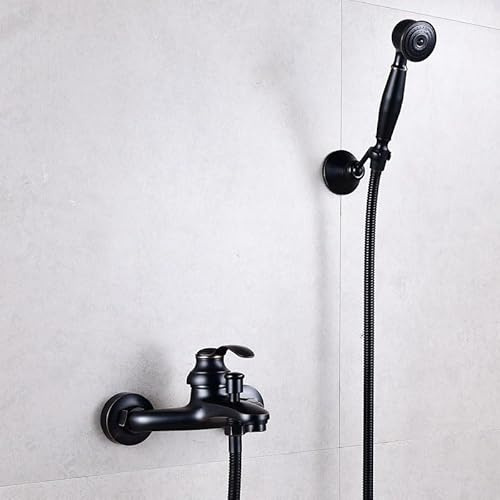 Duscharmatur aus Messing, Wandmontage, 2-Loch-Design für Badewannenarmaturen